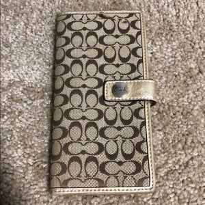 Coach checkbook wallet